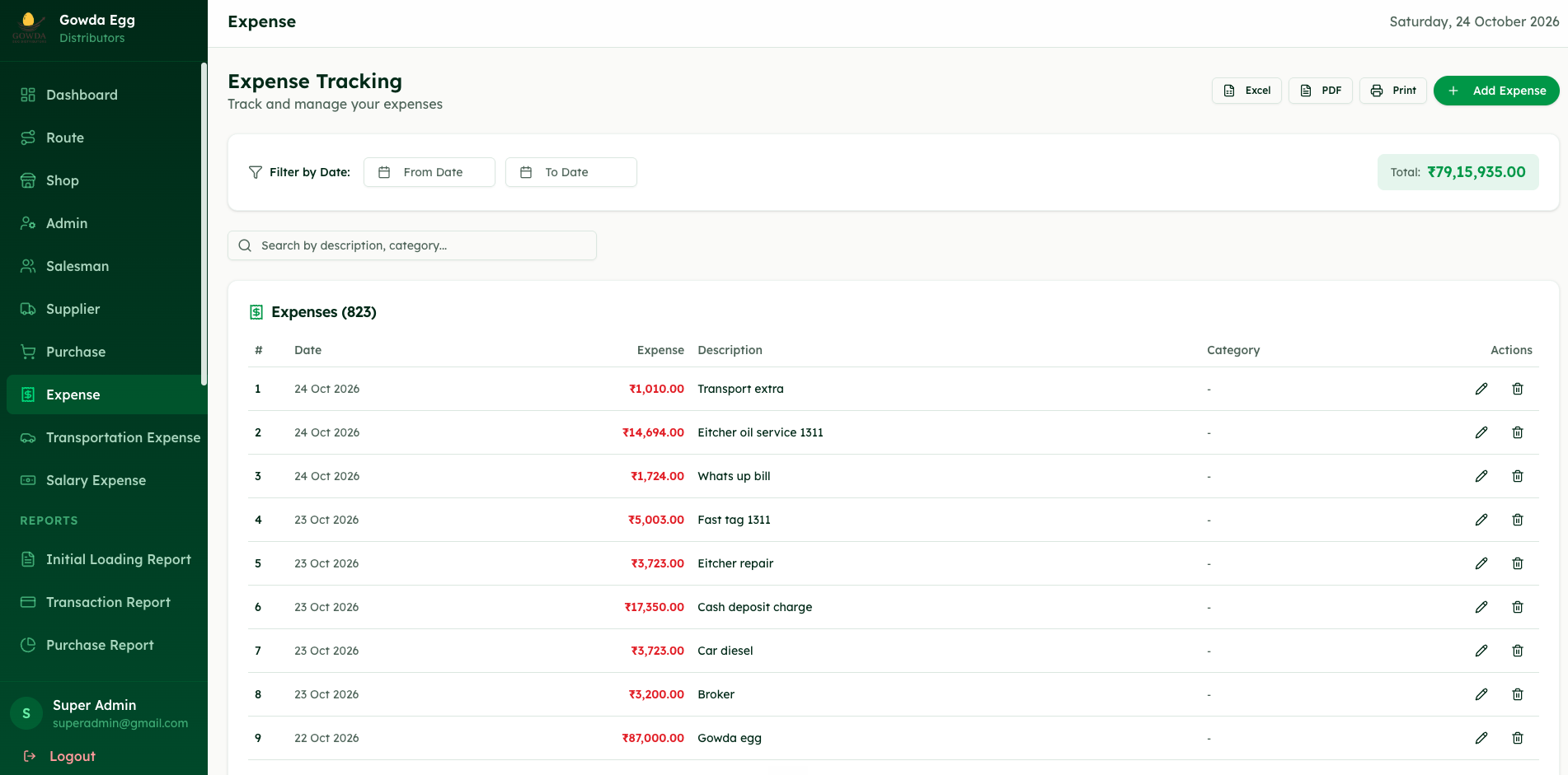 Gowda Egg Distributors web screens, screenshot 4 of 7