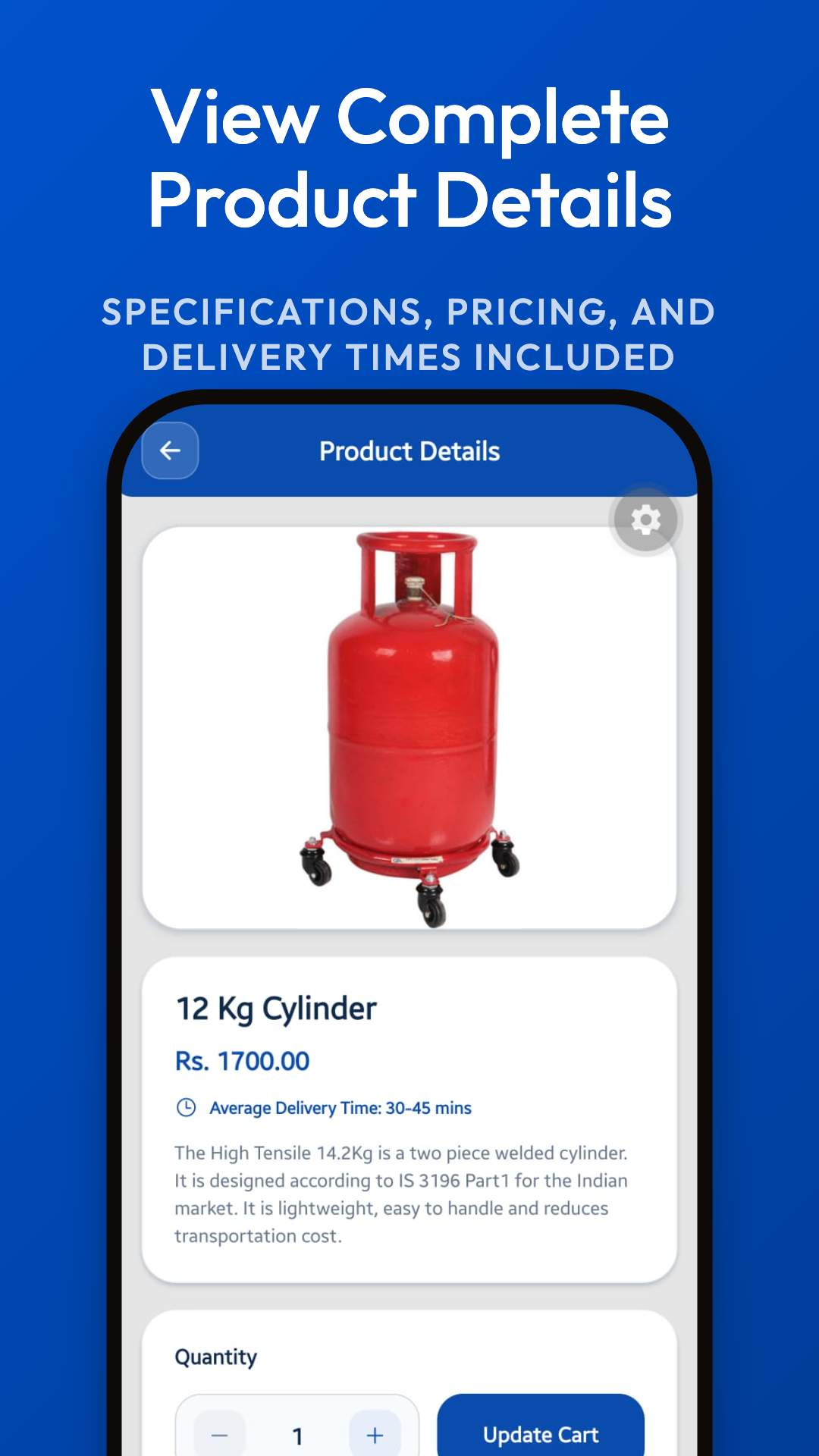 Gasman4U - Small ECommerce Solution app screens, screenshot 3 of 6