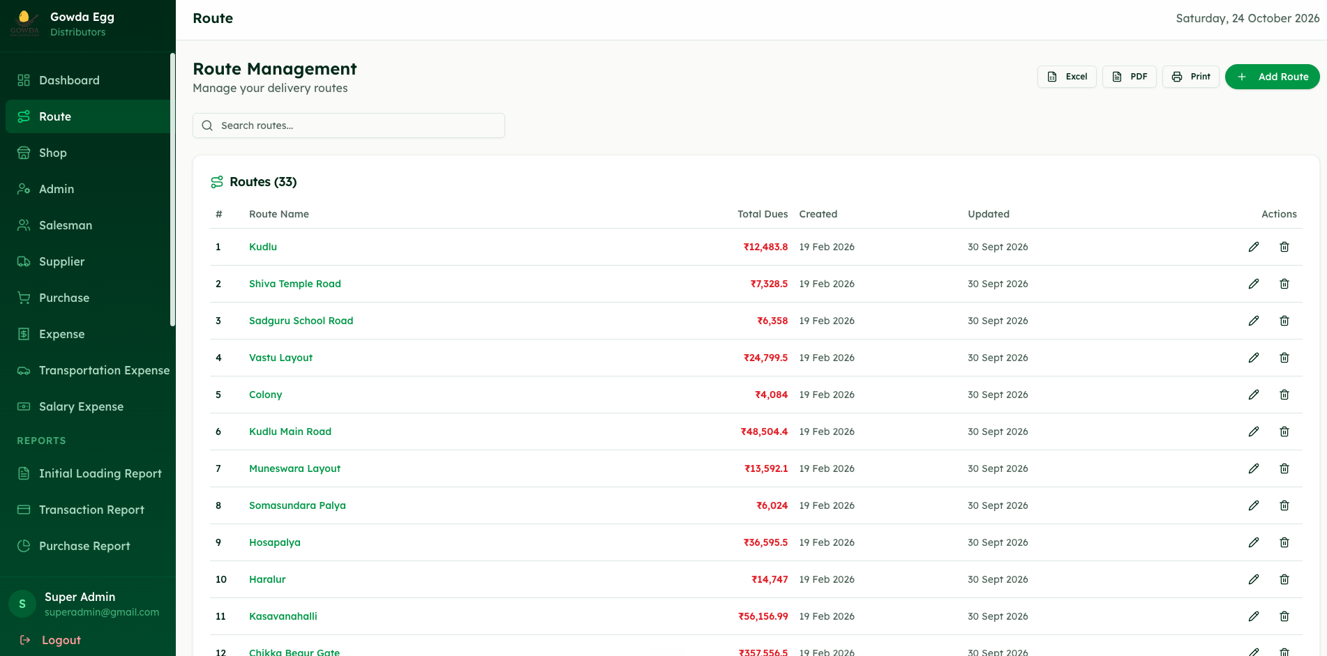 Gowda Egg Distributors web screens, screenshot 3 of 7